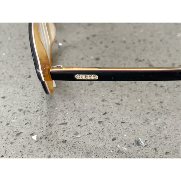 GUESS Eyeglasses Frames ONLY Full Rim Black Gold Tone GU 1301 BLK HNY 51-16 140 - Picture 3 of 13